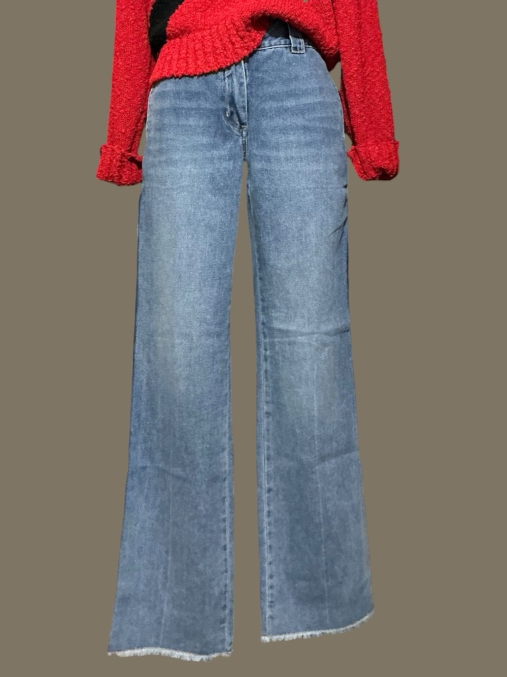 Saint Art Nessa Denim Pant XXS Medium Wash Straight Leg Trouser Jeans NWT